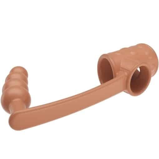 Pretty Love - Penis Sleeve with Anal Plug - Flesh - Image 2