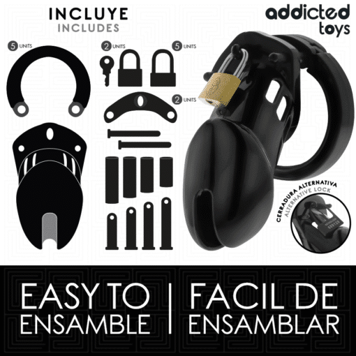 Addicted Toys – Obsidian Hold Medium Penis Cage 9.5CM - Image 4