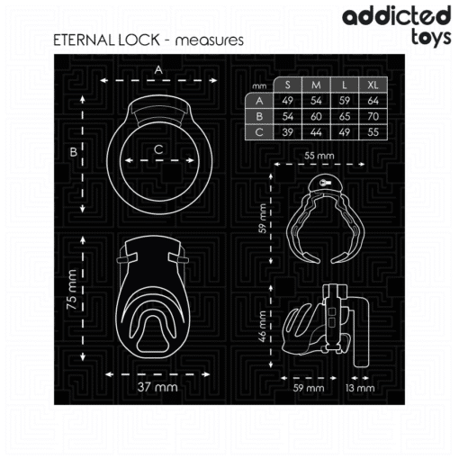 Addicted Toys – Eternal Lock Penis Cage 9CM - Image 4