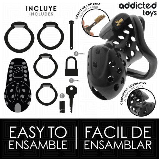 Addicted Toys – Chained Hollow Penis Cage 10.5CM - Image 3