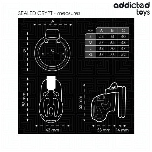 Addicted Toys - Sealed Crypt Penis Cage 8CM - Image 4