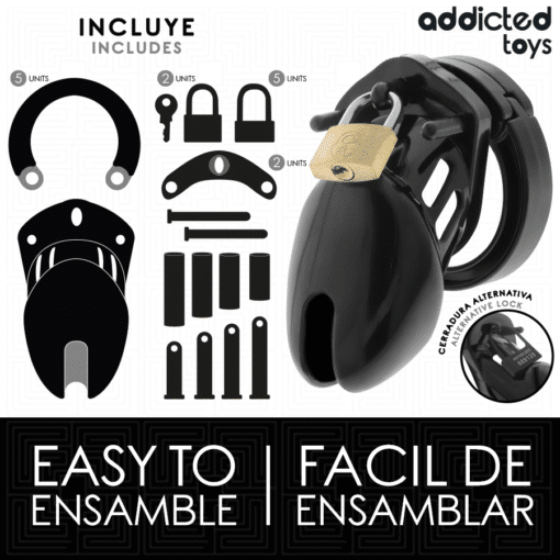 Addicted Toys – Obsidian Hold Small Penis Cage 7CM - Image 3