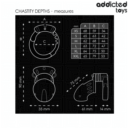 Addicted Toys - Chastity Depths Penis Cage 7.5CM - Image 4