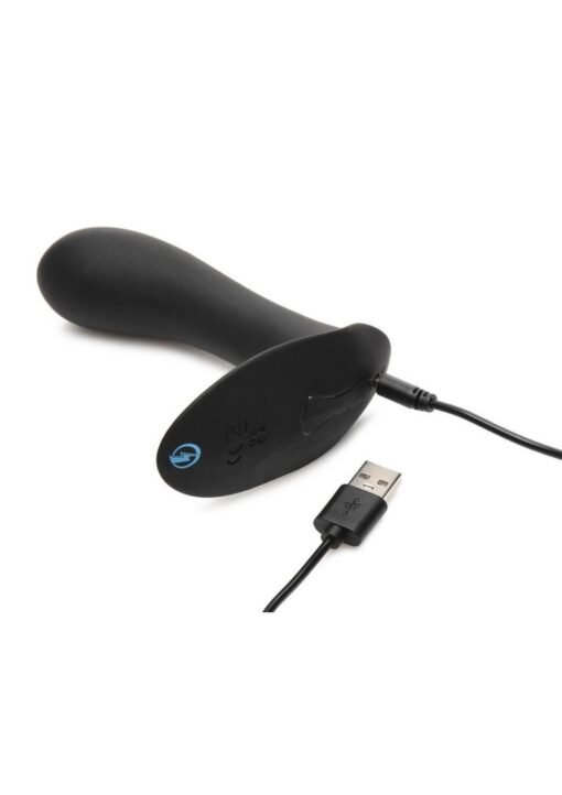 Zeus ZS E-Stim Pro Rechargeable Silicone Panty Vibe with Remote Control - Black - Image 2
