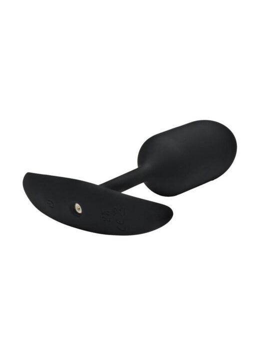 Heavy Hitters Vibrating Weighted Silicone Anal Plug - Medium - Black - Image 3