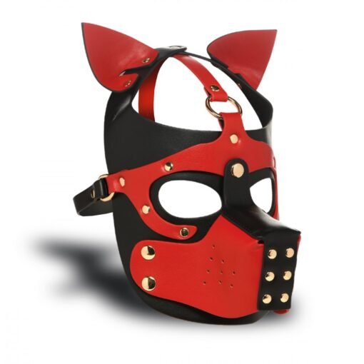 Master Series Hound Hood with Muzzle - Red/Black - Image 2