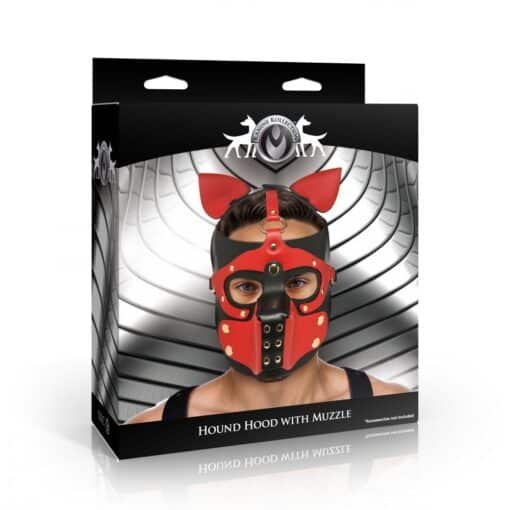 Master Series Hound Hood with Muzzle - Red/Black