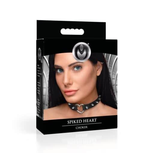 Master Series Spiked Heart Choker - Black