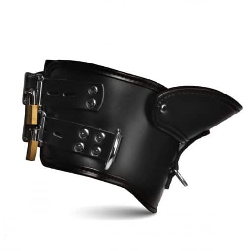 Master Series Rigid Locking Posture Collar with Chin Brace - Black - Image 2