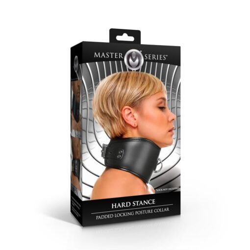 Master Series Hard Stance Padded Lock Posture Collar - Black