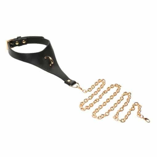 Master Series Captivate Collar with Body Chain - Black - Image 2