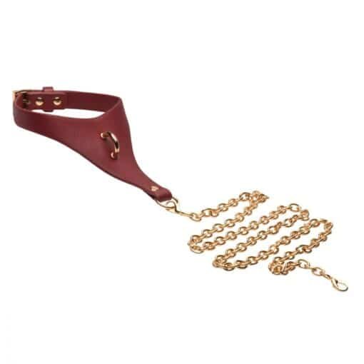 Master Series Captivate Collar with Body Chain - Red - Image 2