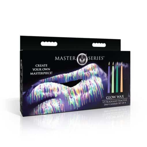 Master Series Glow Wav UV Blacklight Reactive Drip Candles (Set of 4)