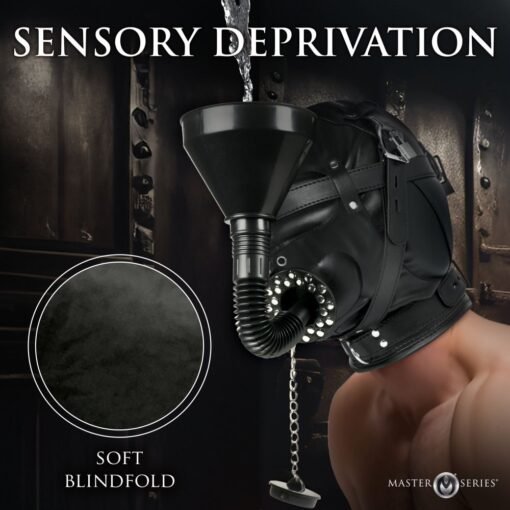 Master Series Degraded Sensory Deprivation Hood with Funnel - Black - Image 4