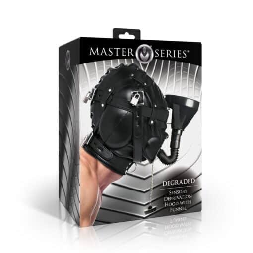 Master Series Degraded Sensory Deprivation Hood with Funnel - Black