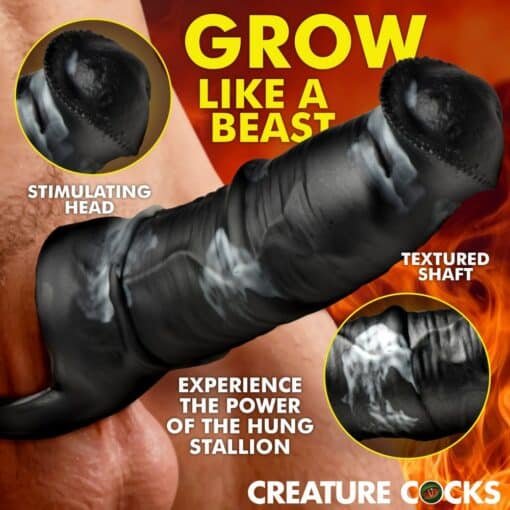 Creature Cocks Stallion 1.5" Silicone Penis Extension - Image 3