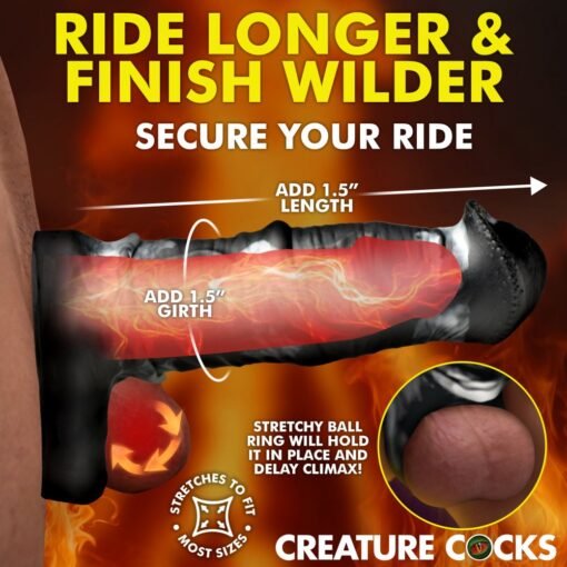 Creature Cocks Stallion 1.5" Silicone Penis Extension - Image 4