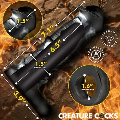 Creature Cocks Stallion 1.5" Silicone Penis Extension - Image 5