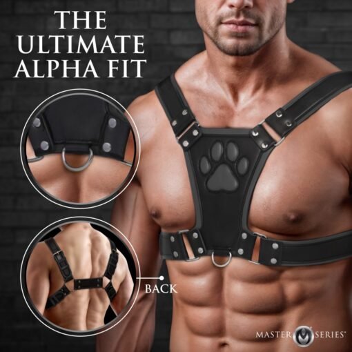 Master Series Alpha Pup Bulldog Harness - Black - Image 6