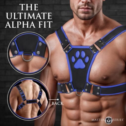 Master Series Alpha Pup Bulldog Harness - Blue - Image 6