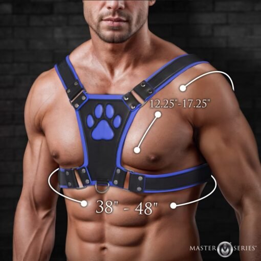 Master Series Alpha Pup Bulldog Harness - Blue - Image 4