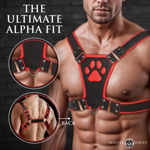 Master Series Alpha Pup Bulldog Harness - Red - Image 6