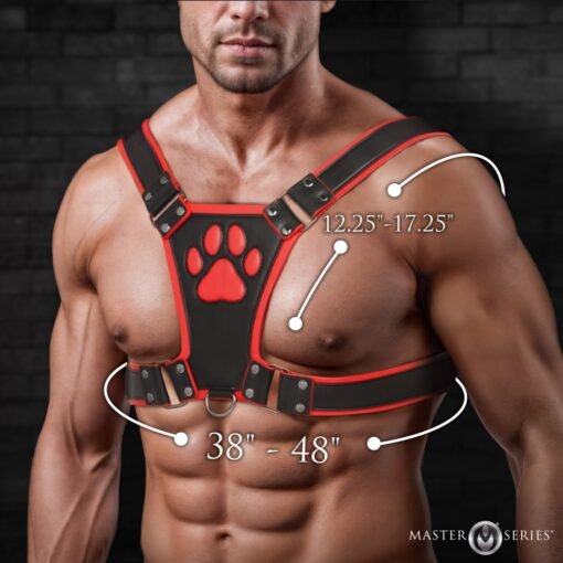 Master Series Alpha Pup Bulldog Harness - Red - Image 4