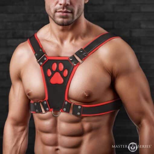 Master Series Alpha Pup Bulldog Harness - Red - Image 7