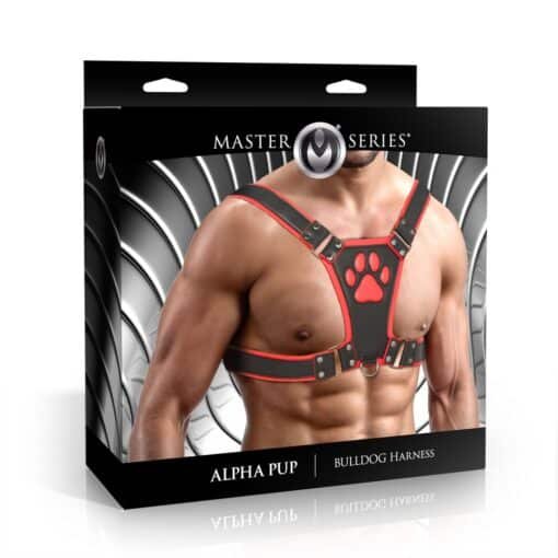 Master Series Alpha Pup Bulldog Harness - Red
