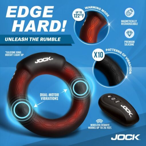 Jock Rumbler Vibrating & Warming C-Ring - 1.8" ( 45mm) - Image 6