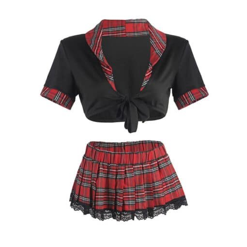 Sexy Schoolgirl Costume with Top L/XL - Image 4
