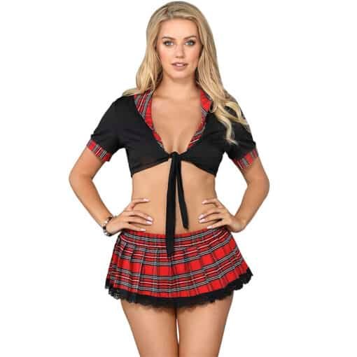 Sexy Schoolgirl Costume with Top L/XL - Image 6