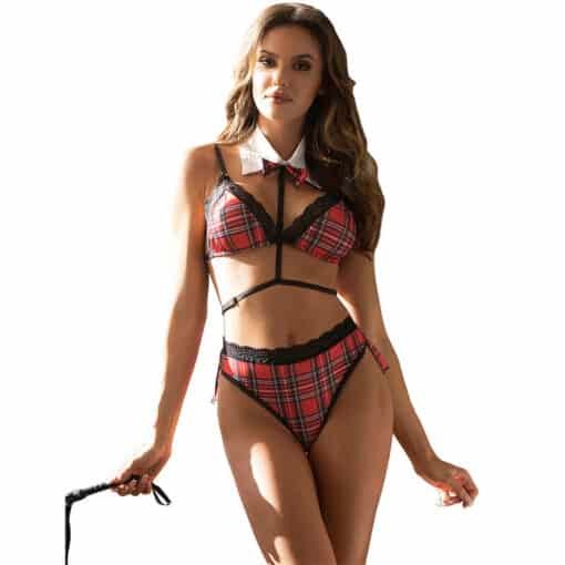 Sexy Checkered University Costume S/M - Image 12