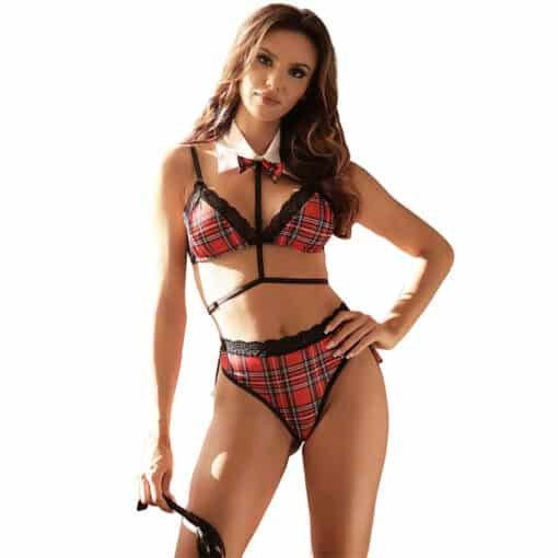 Sexy Checkered University Costume S/M