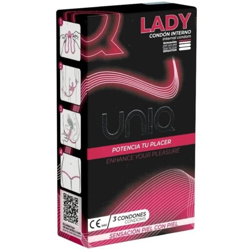 Pasante – Uniq Air latex Free Female Condoms with Garter Belt 3 units