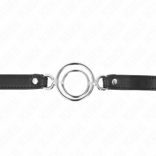 Kink - Gag With 2 O-Rings 3- 4 CM BLACK 63 X 2.5 CM - Image 3