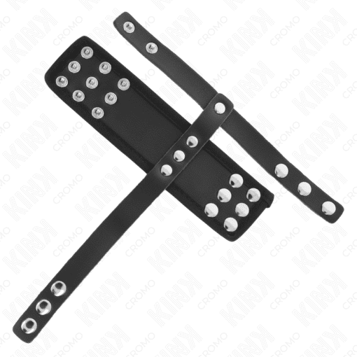 Kink – Leather Penis Cage Ring with Adjustable Coated Ball Divider Strap – Nr 32 - Image 2
