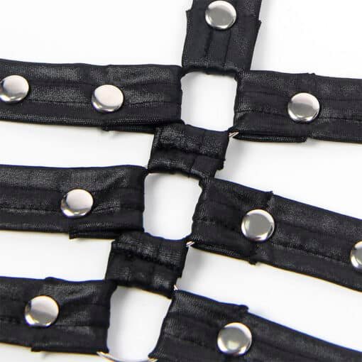 Dress Black PU Leather with Black PU Collar and Leather Arm Straps L/XL - Image 5