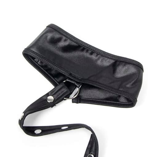 Dress Black PU Leather with Black PU Collar and Leather Arm Straps L/XL - Image 4