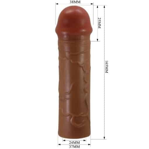 Pretty Love – Nile Penis Sleeve with 2.5 CM Extension Brown - Image 4