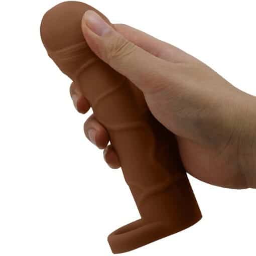 Pretty Love – Bunion Penis Sleeve with 2.5 CM Extension Brown - Image 3