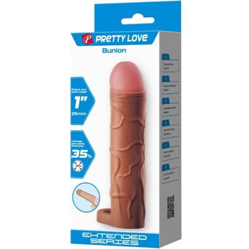 Pretty Love – Bunion Penis Sleeve with 2.5 CM Extension Brown