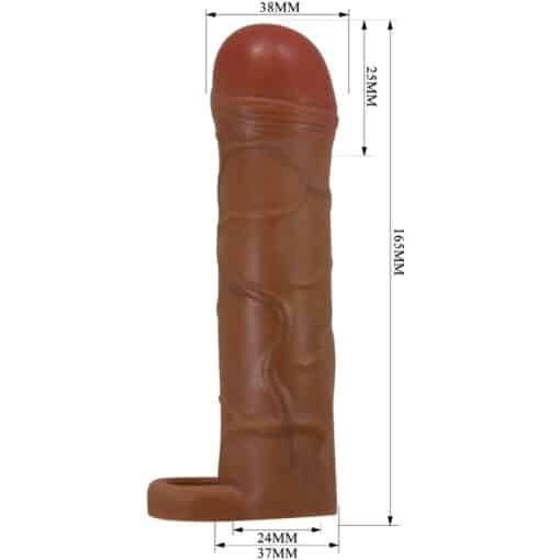 Pretty Love – Bunion Penis Sleeve with 2.5 CM Extension Brown - Image 4