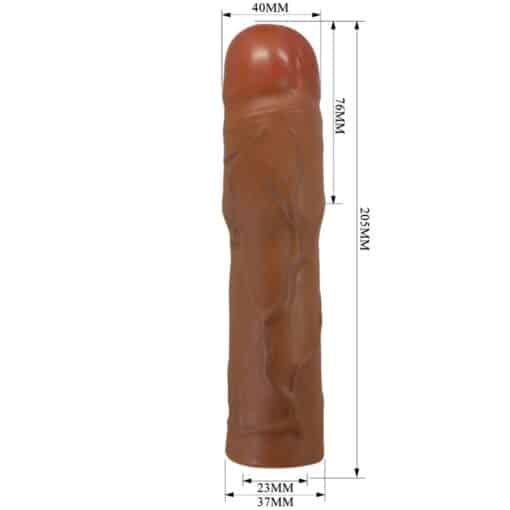 Pretty Love – Kylian Penis Sleeve with 7.6 CM Extension Brown - Image 4
