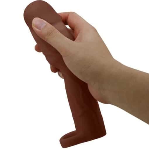 Pretty Love – Gerd Penis Sleeve with 7.6 CM Extension Brown - Image 3