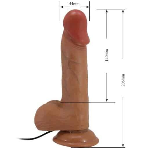 Baile Catoblepas Realistic & Flexable Vibrating dido 20.6 CM – Brown - Image 3