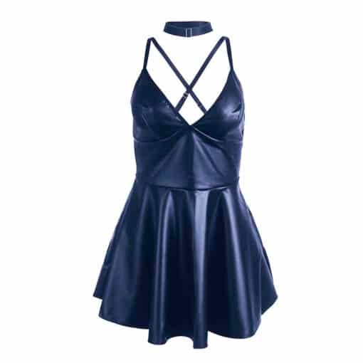 Dress Blue PU Leather with Blue PU Leather Strap L/XL - Image 7