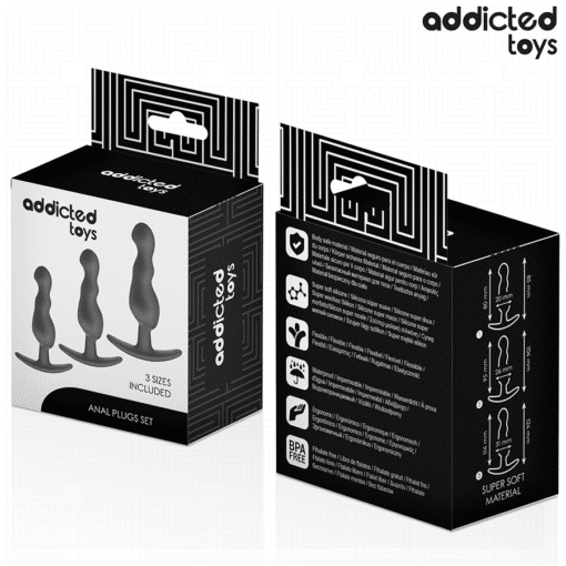 Addicted Toys - Set of 3 Silicone Anal Plugs - Model 1 - Image 7
