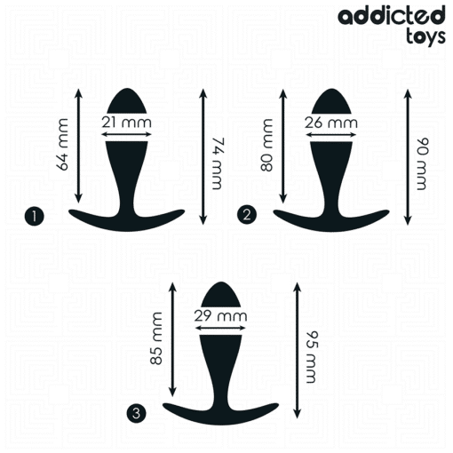 Addicted Toys - Set of 3 Silicone Anal Plugs - Model 2 - Image 3