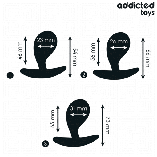 Addicted Toys - Set of 3 Silicone Anal Plugs - Model 3 - Image 3